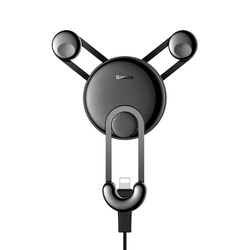 Suporte Veicular Baseus YY para Saída de Ar Condicionado com Cabo Iphone Preto Menor preço em Suporte Veicular Baseus YY para Saída de Ar Condicionado com Cabo Iphone Preto