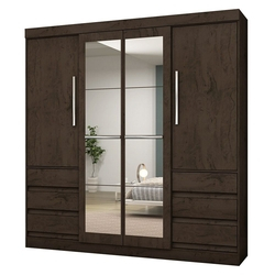Guarda Roupa 1577 4 Portas com 6 Gavetas em MDP Demolicao Araplac Menor preço em Guarda Roupa 1577 4 Portas com 6 Gavetas em MDP Demolicao Araplac