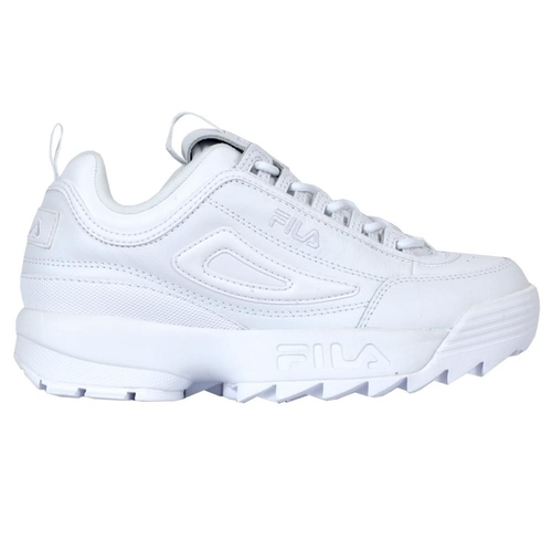 tênis fila disruptor branco feminino bordado azul
