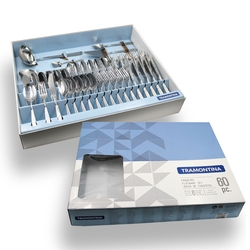 Conjunto Faqueiro Athenas Tramontina Aço Inox 60 Peças Athenas 66940017 Menor preço em Conjunto Faqueiro Athenas Tramontina Aço Inox 60 Peças Athenas 66940017