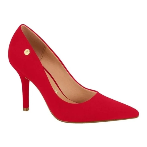 scarpin vermelho vizzano salto baixo