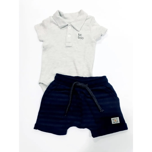 Conjunto Luc Boo Bebe Menino Body Polo E Short Azul Nas Americanas