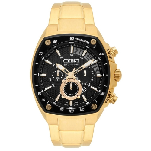 Relogio orient quadrado dourado masculino Outlet