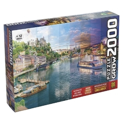 Quebra Cabeça Puzzle 2000 Peças Dia e Noite 03940 - Grow Menor preço em Quebra Cabeça Puzzle 2000 Peças Dia e Noite 03940 - Grow
