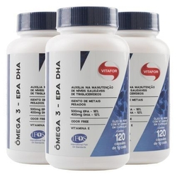 kit 3x Omega 3 epa dha (120 cápsulas) Certificado Internacional - Vitafor é boa?