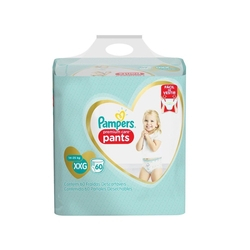 Fralda Calça Pampers XXG Premium Care Pants 60 Menor preço em Fralda Calça Pampers XXG Premium Care Pants 60