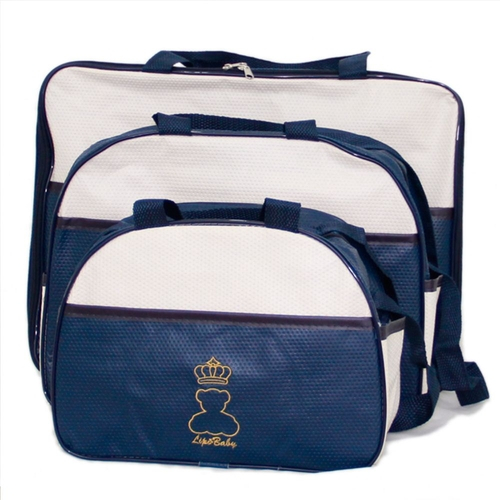 Kit Bolsa Maternidade Mamae Bebe L Baby Forrada Com 3 Pcs Mala Bolsa Frasqueira Marinho Em Promocao Ofertas Na Americanas