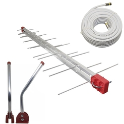 Antena Digital 4K UHF DIGITAL Antena Log 28, Mastro 80 cm e Cabo Coaxial 20 cm Kit Capte Menor preço em Antena Digital 4K UHF DIGITAL Antena Log 28, Mastro 80 cm e Cabo Coaxial 20 cm Kit Capte