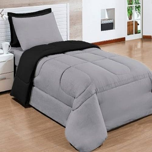 Jogo de lençol cinza solteiro Clearance