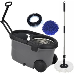 Mop Giratório Balde Esfregão Limpador Microfibra Limpeza Pesada Piso Pó 1,60m Cesto Inox Centrifugação 360° Multiuso Dispenser Alça Rodinhas Perfect é boa?