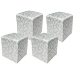 Kit 04 Puff Decorativo Dado Quadrado Estampado Arabesco A16 - D'Rossi