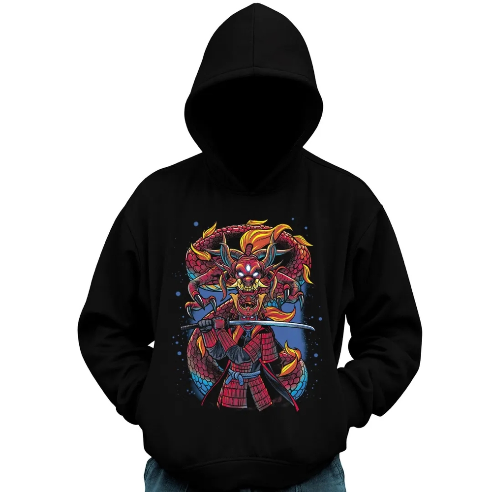 oni demon moletom com capuz