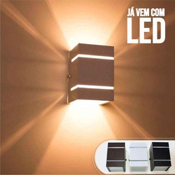 Arandela + LED 3000K luminária Externa Parede Muro 2 Focos Frisos Fachos St327 Menor preço em Arandela + LED 3000K luminária Externa Parede Muro 2 Focos Frisos Fachos St327