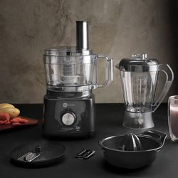Multiprocessador 3 Em 1 Lux Chumbo Fun Kitchen - By Britânia Menor preço em Multiprocessador 3 Em 1 Lux Chumbo Fun Kitchen - By Britânia