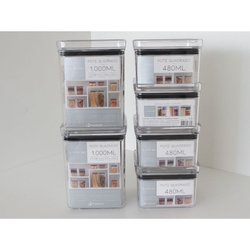 Conjunto De 6 Potes Herméticos P/ Alimentos Empilháveis Acrílico Lumini Paramount Menor preço em Conjunto De 6 Potes Herméticos P/ Alimentos Empilháveis Acrílico Lumini Paramount