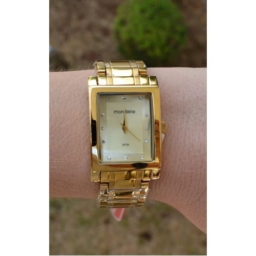 relogio feminino mondaine quadrado