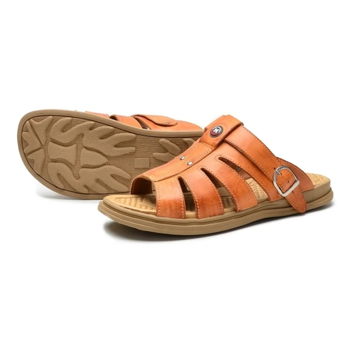 sandalia franciscana couro masculina
