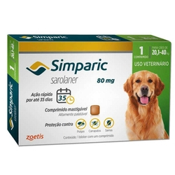 Anti Pulgas Zoetis Simparic 80 Mg Para Cães 20,1 a 40 Kg é boa?
