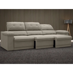 Sofá New Ripley 2,30m Assento Retrátil e Reclinável Velosuede Areia - NETSOFAS é boa?