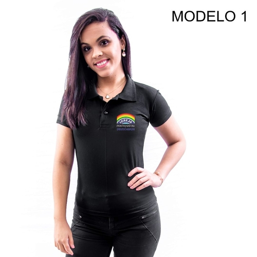 camisa polo feminina em promoção