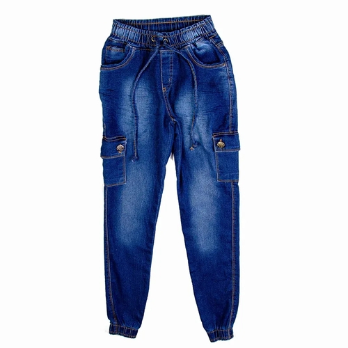 calca jeans c elastico na cintura