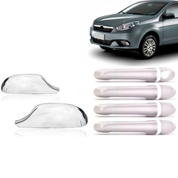 Kit Capa Maçaneta e Retrovisor Cromado Fiat Siena 2013 14 15 16 - 4 Portas Menor preço em Kit Capa Maçaneta e Retrovisor Cromado Fiat Siena 2013 14 15 16 - 4 Portas