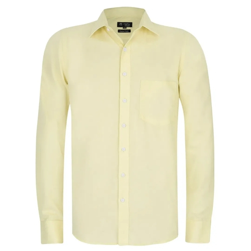 camisa social amarela clara