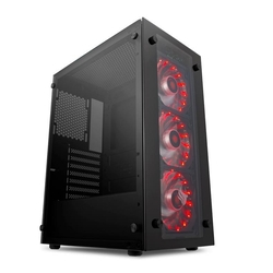 Gabinete Pichau Gaming Magpie III Lateral/Frontal Vidro Led Vermelho, PGMA-03-RED Menor preço em Gabinete Pichau Gaming Magpie III Lateral/Frontal Vidro Led Vermelho, PGMA-03-RED