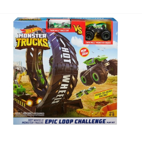 Hot Wheels Monster Trucks Epic Loop Challenge 8-Piece Play Set