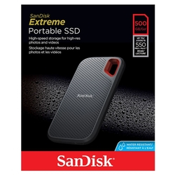 SanDisk Extreme Portable SSD 500GB Menor preço em SanDisk Extreme Portable SSD 500GB