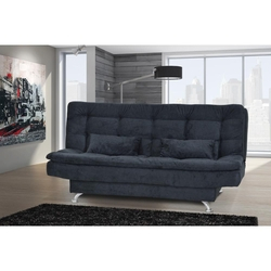 Sofá Cama Salomé 3 Lugares 1,85M encosto Retrátil - Suede Preto Menor preço em Sofá Cama Salomé 3 Lugares 1,85M encosto Retrátil - Suede Preto