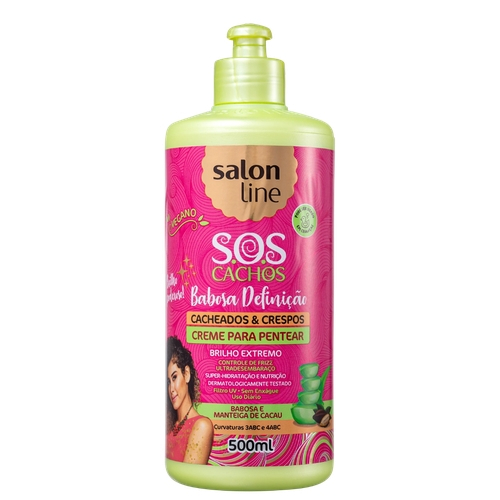 Salon Line S O S Cachos Babosa Cacheados Crespos Creme De Pentear 500ml Nas Americanas