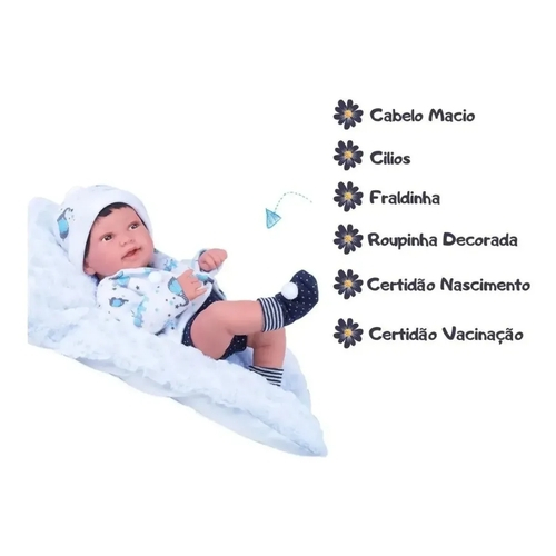 Boneca Bebê Reborn Anny Doll Baby Menina - Cotiplás em Promoção na  Americanas