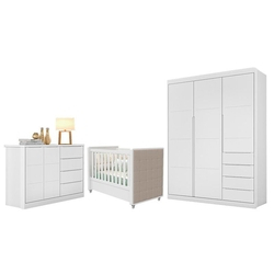 Quarto Infantil Pietra com Berço Tutto New com Capitonê Branco Soft - PR Baby Menor preço em Quarto Infantil Pietra com Berço Tutto New com Capitonê Branco Soft - PR Baby