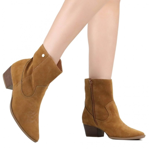 bota via marte caramelo cano curto