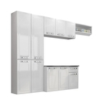 Cozinha Compacta 4 Peças 10 Portas Branco Neve Amanda Itatiaia
