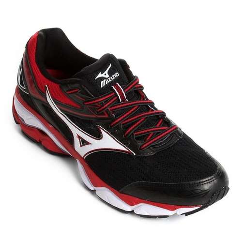 tenis mizuno masculino preto e vermelho