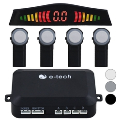 Sensor Estacionamento Ré Embutido OEM E-Tech Universal Traseiro Padrão Original Display Led Kit Menor preço em Sensor Estacionamento Ré Embutido OEM E-Tech Universal Traseiro Padrão Original Display Led Kit