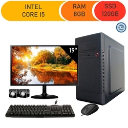 Computador Corporate I5 8gb 120gb Ssd Dvdrw Kit Multimídia Monitor 19 Windows 10 Menor preço em Computador Corporate I5 8gb 120gb Ssd Dvdrw Kit Multimídia Monitor 19 Windows 10