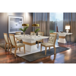 Mesa Rufato Agata 180x90 6 Cadeiras Tampo Mdf/vidro Off White / Imbuia é ruim? Mesa Rufato Agata 180x90 6 Cadeiras Tampo Mdf/vidro Off White / Imbuia é boa?