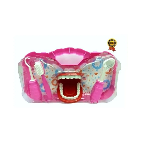 Maleta Kit Dentista Infantil Dentista 4 Peças Rosa Pakitoys :  : Brinquedos e Jogos