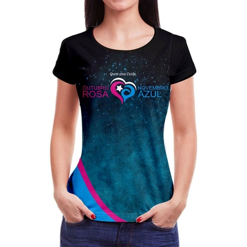 Blusa rosa e azul feminina Clearance