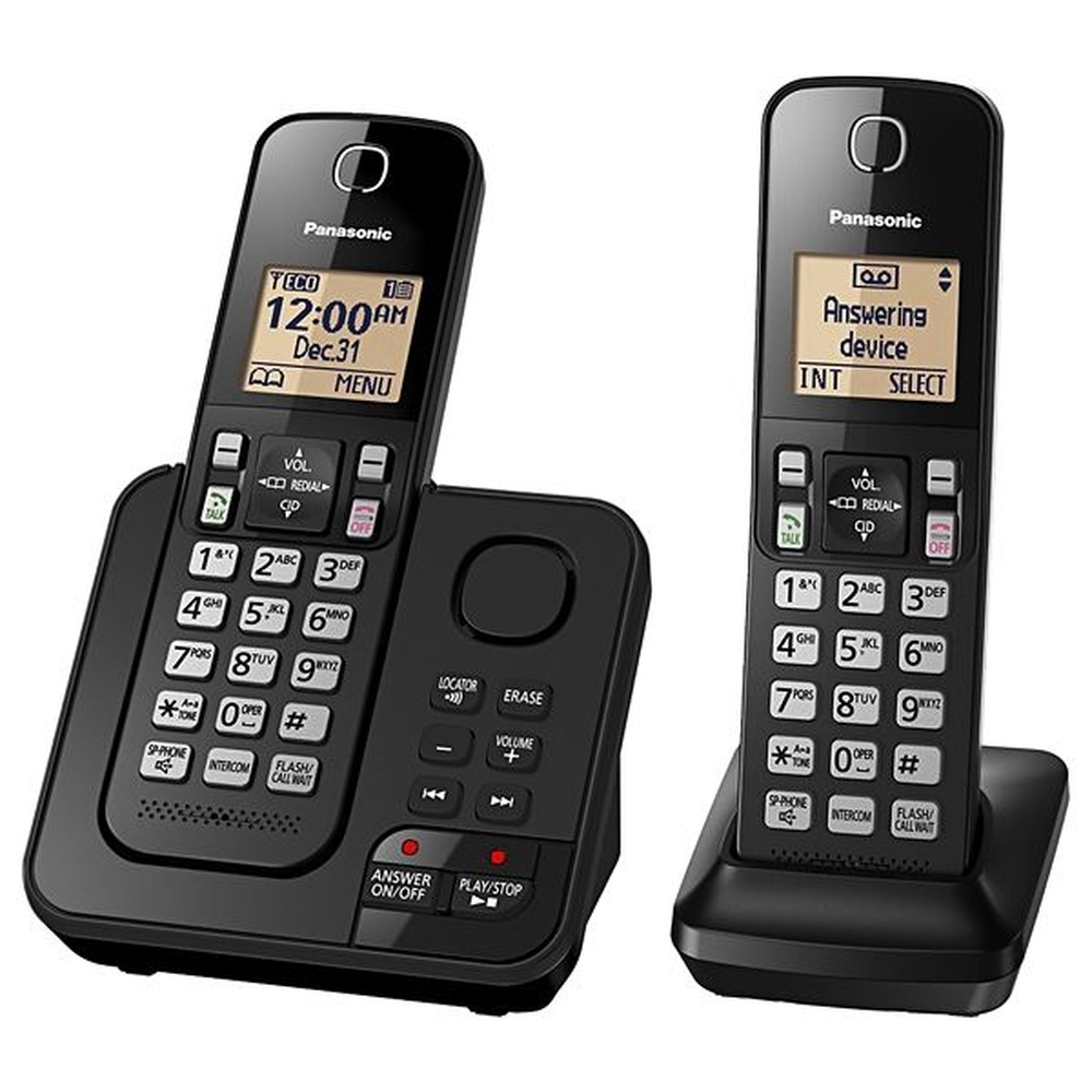 Telefone Sem Fio PANASONIC KX TGC362LAB Sec Eletronica Id Chamadas 110V