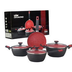 Conjunto de Panelas Ceramica Flavor Diamond Class 4pçs 3mm Menor preço em Conjunto de Panelas Ceramica Flavor Diamond Class 4pçs 3mm