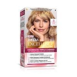 Tintura Permanente Imédia Excellence De L’oréal Paris 8.0 Louro Claro Menor preço em Tintura Permanente Imédia Excellence De L’oréal Paris 8.0 Louro Claro