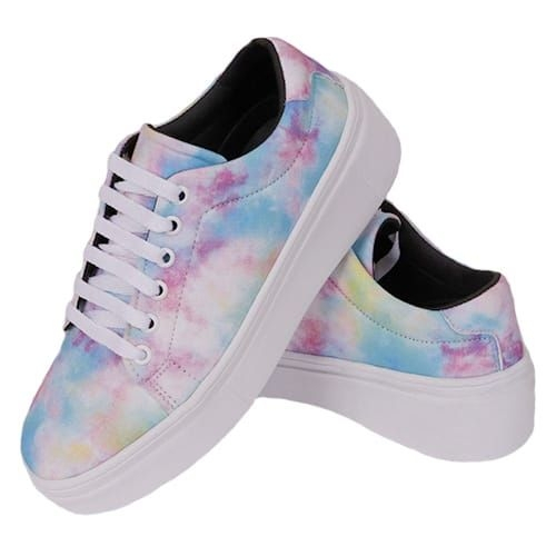 tenis colorido feminino casual