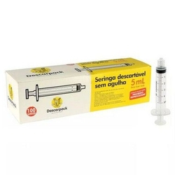 Seringa S/ Agulha 5ml Ll C/100 Descarpack Menor preço em Seringa S/ Agulha 5ml Ll C/100 Descarpack