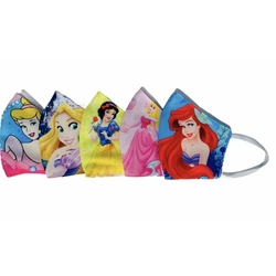 Mascara de Proteção de Tecido Princesas - Kit com 05 Menor preço em Mascara de Proteção de Tecido Princesas - Kit com 05