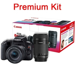 Câmera DSLR Canon EOS Rebel SL3 PREMIUM KIT com lente 18-55mm IS STM + lente 55-250mm IS STM Menor preço em Câmera DSLR Canon EOS Rebel SL3 PREMIUM KIT com lente 18-55mm IS STM + lente 55-250mm IS STM
