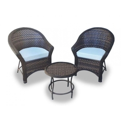 Conjunto de Poltronas Fibra Sintética Bali Promo - 2 Poltronas + 1 Mesa Centro - Tecido Duna Cru Menor preço em Conjunto de Poltronas Fibra Sintética Bali Promo - 2 Poltronas + 1 Mesa Centro - Tecido Duna Cru
